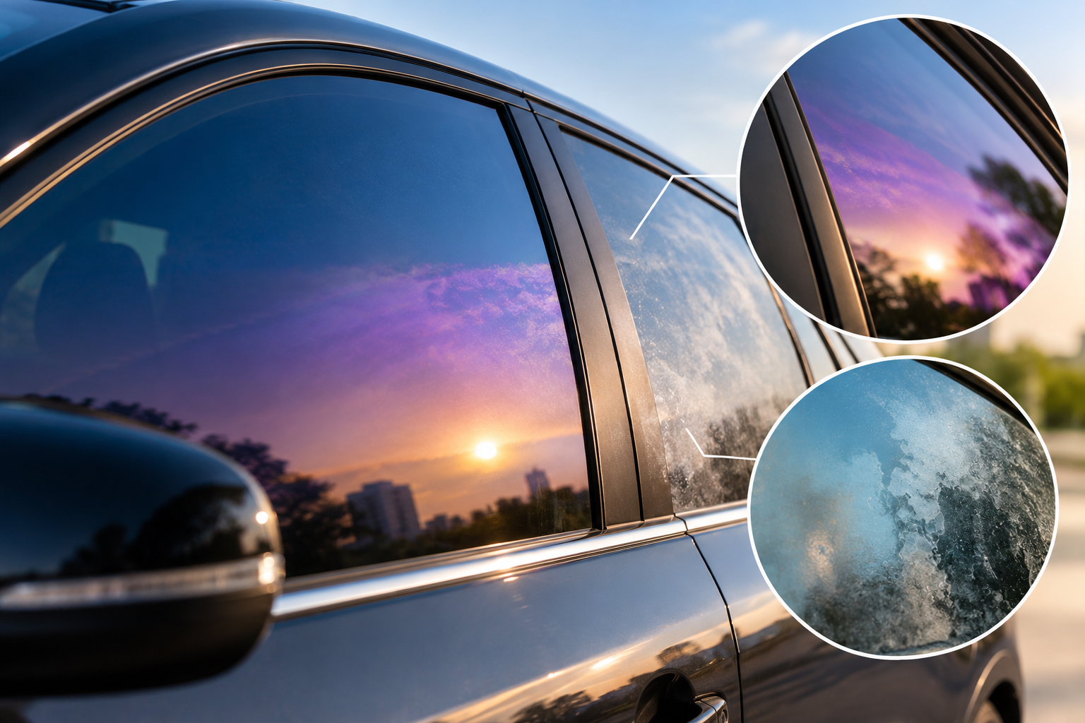 Why Does Car Sun Control Film Turn Purple or Develop Hazy Patches?